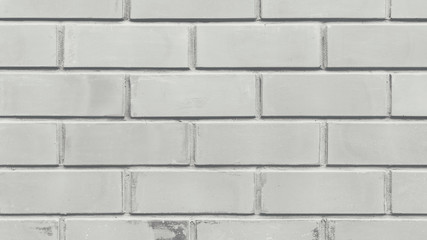 Wall Mural - white brick wall texture and background with copy space