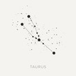 Star constellation zodiac taurus black white vector