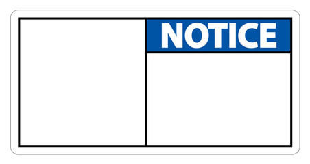 Wall Mural - symbol notice sign label on white background