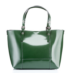 Wall Mural -  luxury leather green bag with zipper in bag for women