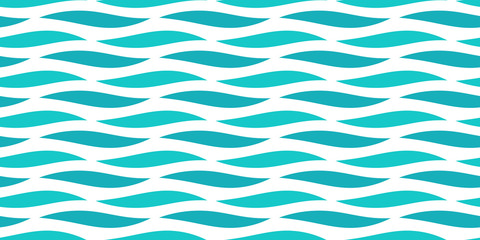 water sea waves seamless pattern.