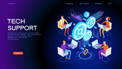 Technical support concept for web banner