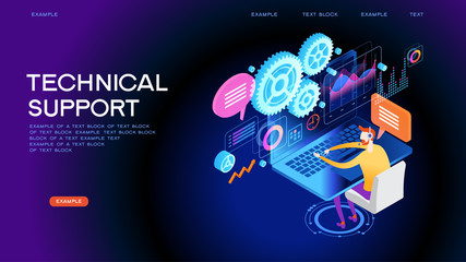 Technical support concept for web banner