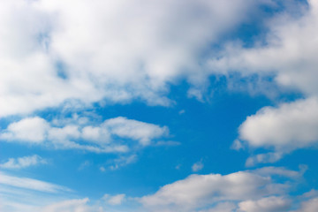 Poster - Beautiful blue sky with white clouds