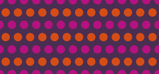 Canvas Print - Orange Pink and Purple Polka Dot Background