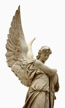 Beautiful Angel With Big Wings. Guardian Angel. Angel Savior