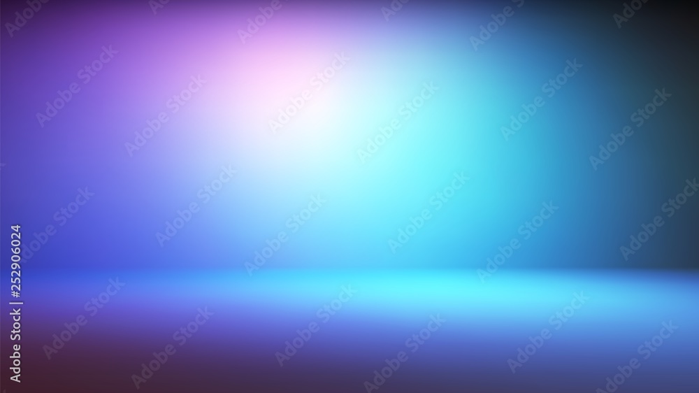 Colorful neon gradient studio backdrop with empty space for your content - obrazy, fototapety, plakaty 