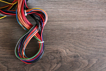 Multi-colored wires for laminate, warm floor