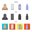 © pandavector - Vector design of municipal and center icon. Collection of municipal and estate   stock vector illustration.
