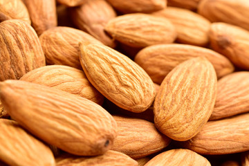 Canvas Print - Macro image of almonds, texture