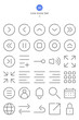 Outline style icons set for web and mobile.