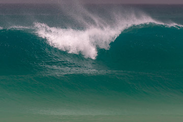 Capo Verde ocean waves seen from the beach