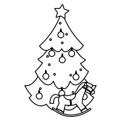 Sticker - Christmas tree design