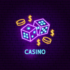 Poster - Casino Neon Label