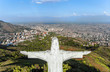 Cristo Rey Statue with city view