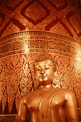 Buddha statue in pubic temple of thailand.