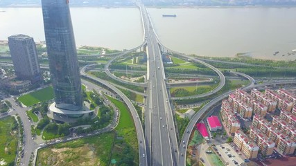 Wall Mural - Bustling urban overpass