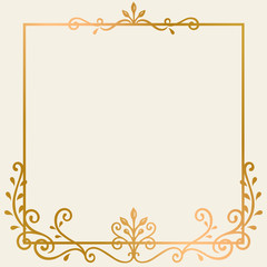 Canvas Print - Gold frame background