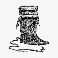 Poster - Pair of Eskimo boots