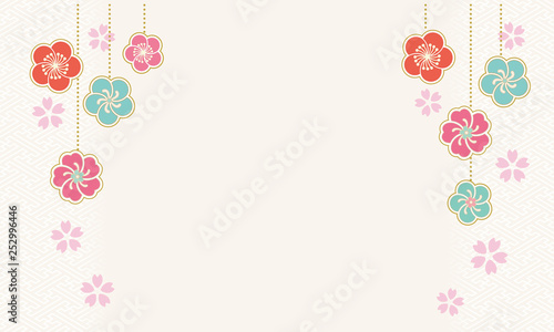 梅と桜 春の和風背景 Stock Vector Adobe Stock 梅と桜 春の和風背景 Stock Vector Adobe Stock