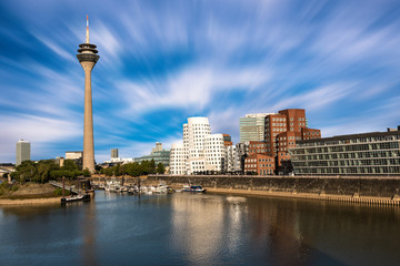 Wall Mural - Düsseldorf Medienhafen und Fernsehturm