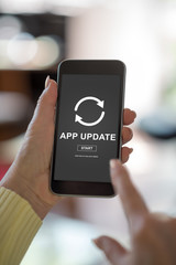 Application update concept on a smartphone