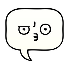 gradient shaded cartoon speech bubble