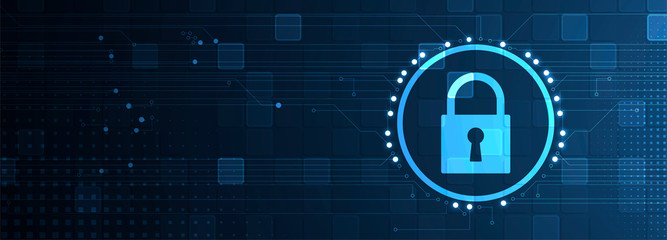 Cybersecurity and information or network protection. Future technology web services for business and internet project