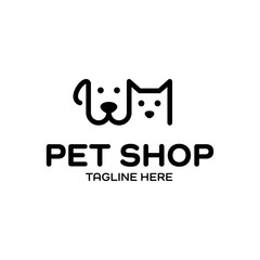 Wall Mural - Vector Pet Shop Logo Design Template