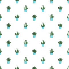 Poster - Cacti pot pattern seamless vector repeat for any web design