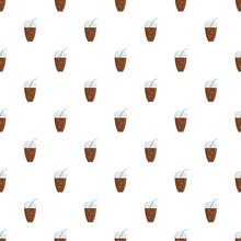 Ice Coffee Pattern Seamless Vector Repeat For Any Web Design