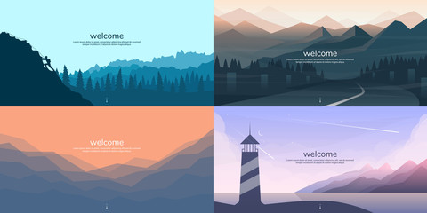 Vector landscapes in a minimalist style