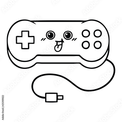 Line Drawing Cartoon Game Controller Buy This Stock Vector And Explore Similar Vectors At Adobe Stock Adobe Stock