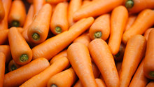 Beautiful Ripe Carrot Background.Carrots In The Supermarket.