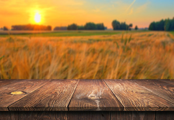 Wall Mural - Empty wooden table background