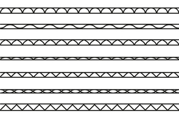 Wall Mural - set of seamless borders. vector design elements.
