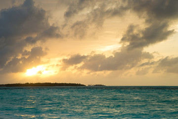 Wall Mural - Sunset on sea in Zanzibar