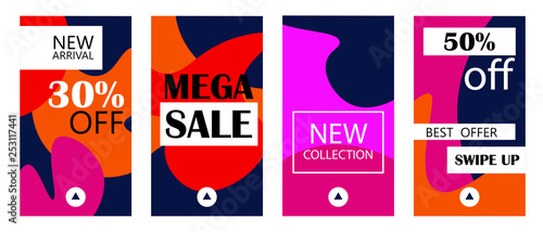 Set Of Instagram Stories Sale Banner Background Instagram