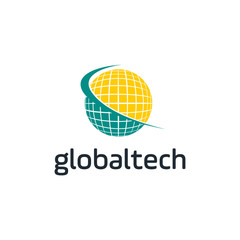Aufkleber - Technology logo, computer and data related business, hi-tech and innovative. biotechnology, tech icon