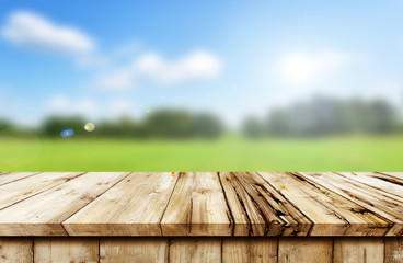 Empty wooden table background