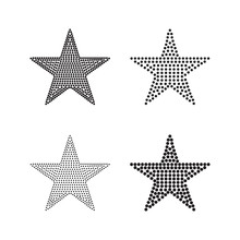5 Inch Wide Star-shaped Blackline For Rhinestones Or Studs.