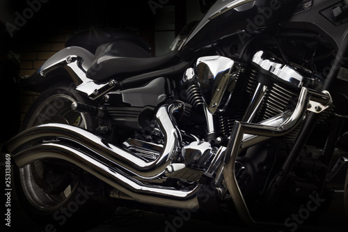 Dekoracja na wymiar  czarny-motocykl