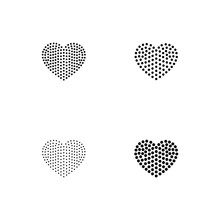 3 Inch Wide Heart-shaped Blackline For Rhinestones Or Studs.