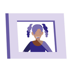 Sticker - portrait with black girl picture