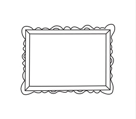 Wall Mural - cute hand drawn doodle frame vector illustration.