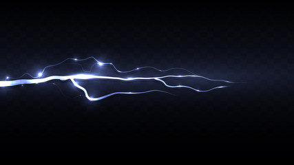 Wall Mural - lightning discharge in a storm