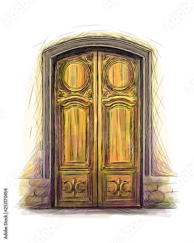 Dekoracja na wymiar  stare-drewniane-drzwi