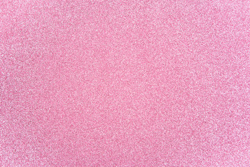 Pale Pink Sparkling Background From Small Sequins, Closeup. Brilliant Shiny Backdrop Shimmer Paper.