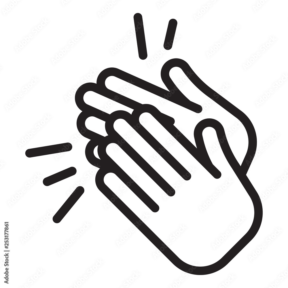 Calping Icon Applause icon. Clapping Hands Stock Vector | Adobe Stock