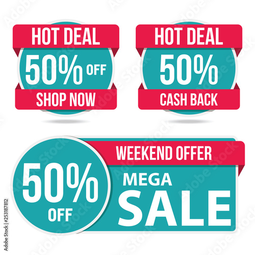 Label Promotion Sale Sticker Template Discount Up To 50